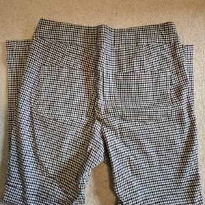 Free People Gingham Cropped Pants